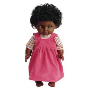 New 16” Multicultural Toddler Doll - African American Girl - Posable Age 3+